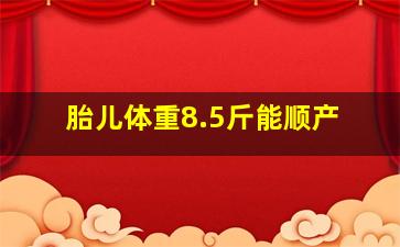 胎儿体重8.5斤能顺产