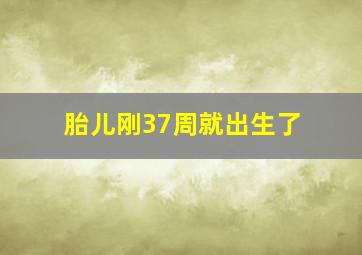 胎儿刚37周就出生了