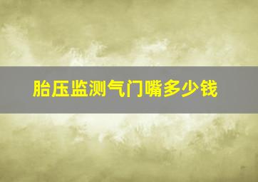 胎压监测气门嘴多少钱