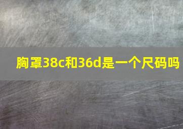 胸罩38c和36d是一个尺码吗