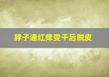 脖子通红痒变干后脱皮