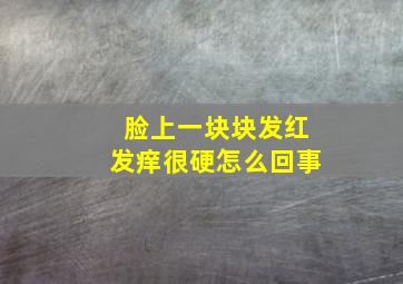 脸上一块块发红发痒很硬怎么回事