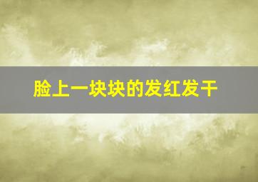 脸上一块块的发红发干