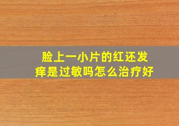 脸上一小片的红还发痒是过敏吗怎么治疗好