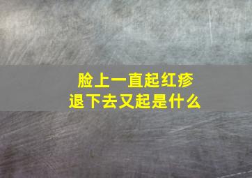 脸上一直起红疹退下去又起是什么