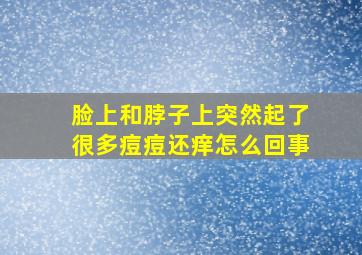 脸上和脖子上突然起了很多痘痘还痒怎么回事