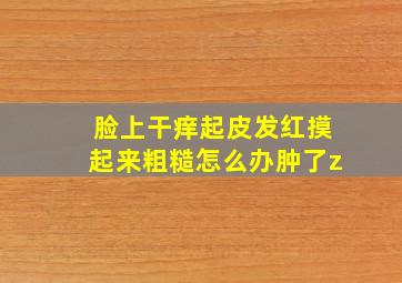 脸上干痒起皮发红摸起来粗糙怎么办肿了z