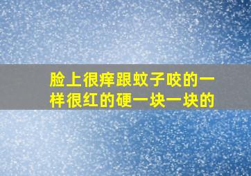 脸上很痒跟蚊子咬的一样很红的硬一块一块的