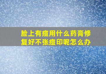 脸上有痘用什么药膏修复好不张痘印呢怎么办