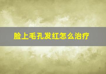 脸上毛孔发红怎么治疗