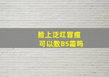 脸上泛红冒痘可以敷B5霜吗