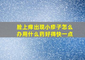 脸上痒出现小疹子怎么办用什么药好得快一点