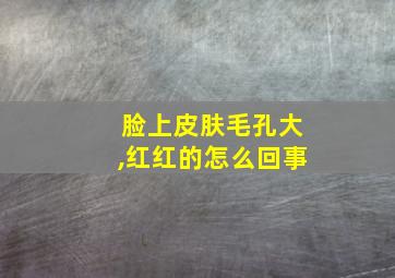 脸上皮肤毛孔大,红红的怎么回事