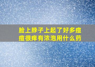 脸上脖子上起了好多痘痘很痒有浓泡用什么药