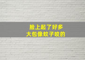 脸上起了好多大包像蚊子咬的