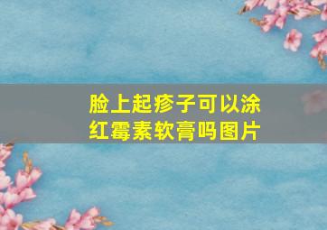 脸上起疹子可以涂红霉素软膏吗图片