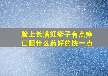 脸上长满红疹子有点痒口服什么药好的快一点