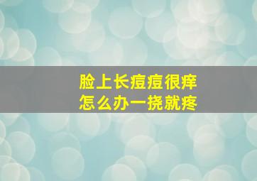 脸上长痘痘很痒怎么办一挠就疼