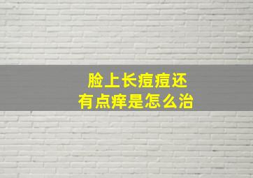 脸上长痘痘还有点痒是怎么治