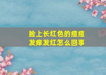 脸上长红色的痘痘发痒发红怎么回事