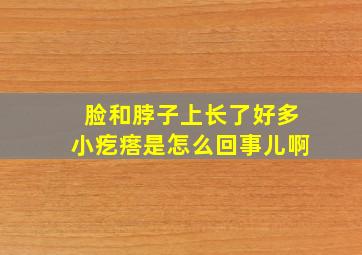 脸和脖子上长了好多小疙瘩是怎么回事儿啊