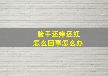 脸干还痒还红怎么回事怎么办