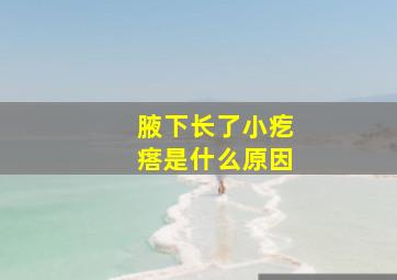 腋下长了小疙瘩是什么原因