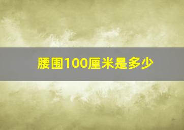 腰围100厘米是多少