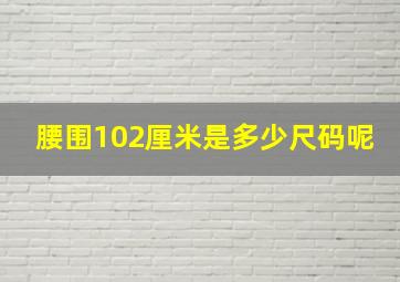 腰围102厘米是多少尺码呢