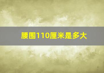 腰围110厘米是多大