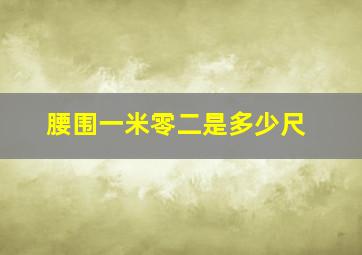 腰围一米零二是多少尺