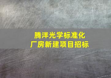 腾洋光学标准化厂房新建项目招标