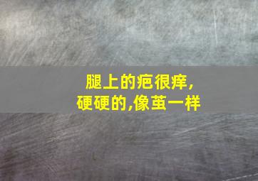 腿上的疤很痒,硬硬的,像茧一样