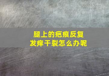 腿上的疤痕反复发痒干裂怎么办呢