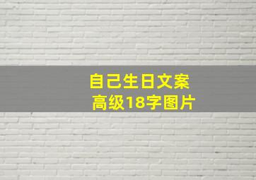 自己生日文案高级18字图片