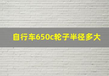 自行车650c轮子半径多大