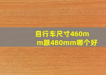 自行车尺寸460mm跟480mm哪个好