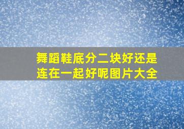 舞蹈鞋底分二块好还是连在一起好呢图片大全