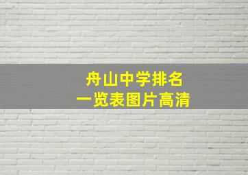 舟山中学排名一览表图片高清