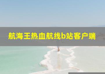 航海王热血航线b站客户端