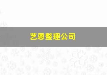 艺恩整理公司