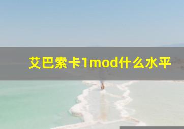 艾巴索卡1mod什么水平