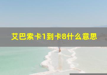 艾巴索卡1到卡8什么意思