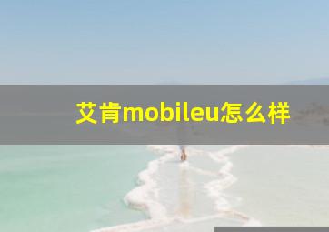 艾肯mobileu怎么样