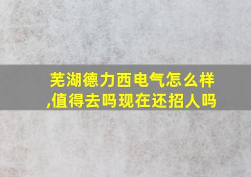 芜湖德力西电气怎么样,值得去吗现在还招人吗