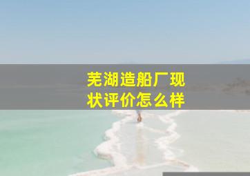 芜湖造船厂现状评价怎么样