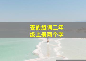 苍的组词二年级上册两个字