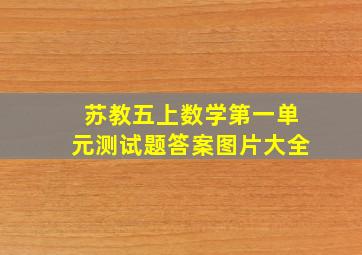 苏教五上数学第一单元测试题答案图片大全