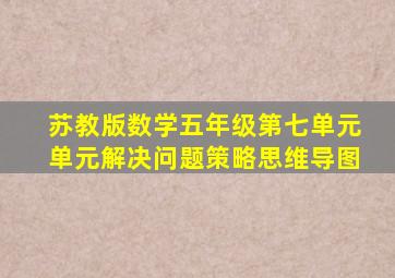 苏教版数学五年级第七单元单元解决问题策略思维导图