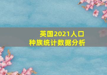 英国2021人口种族统计数据分析